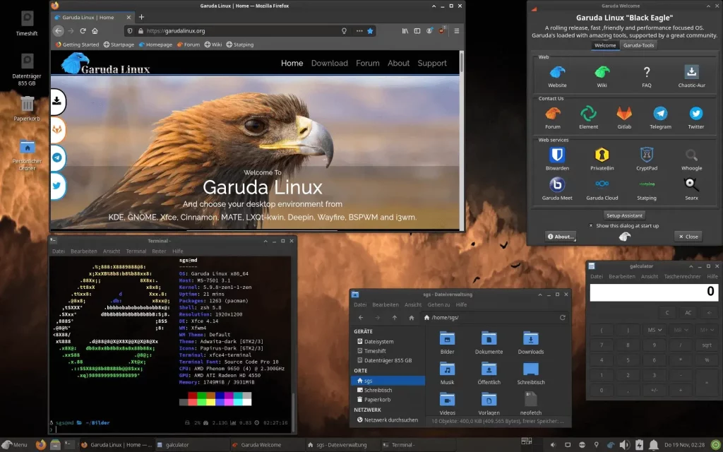 Garuda Xfce Hafif ve Güçlü Masaüstü Çözümü