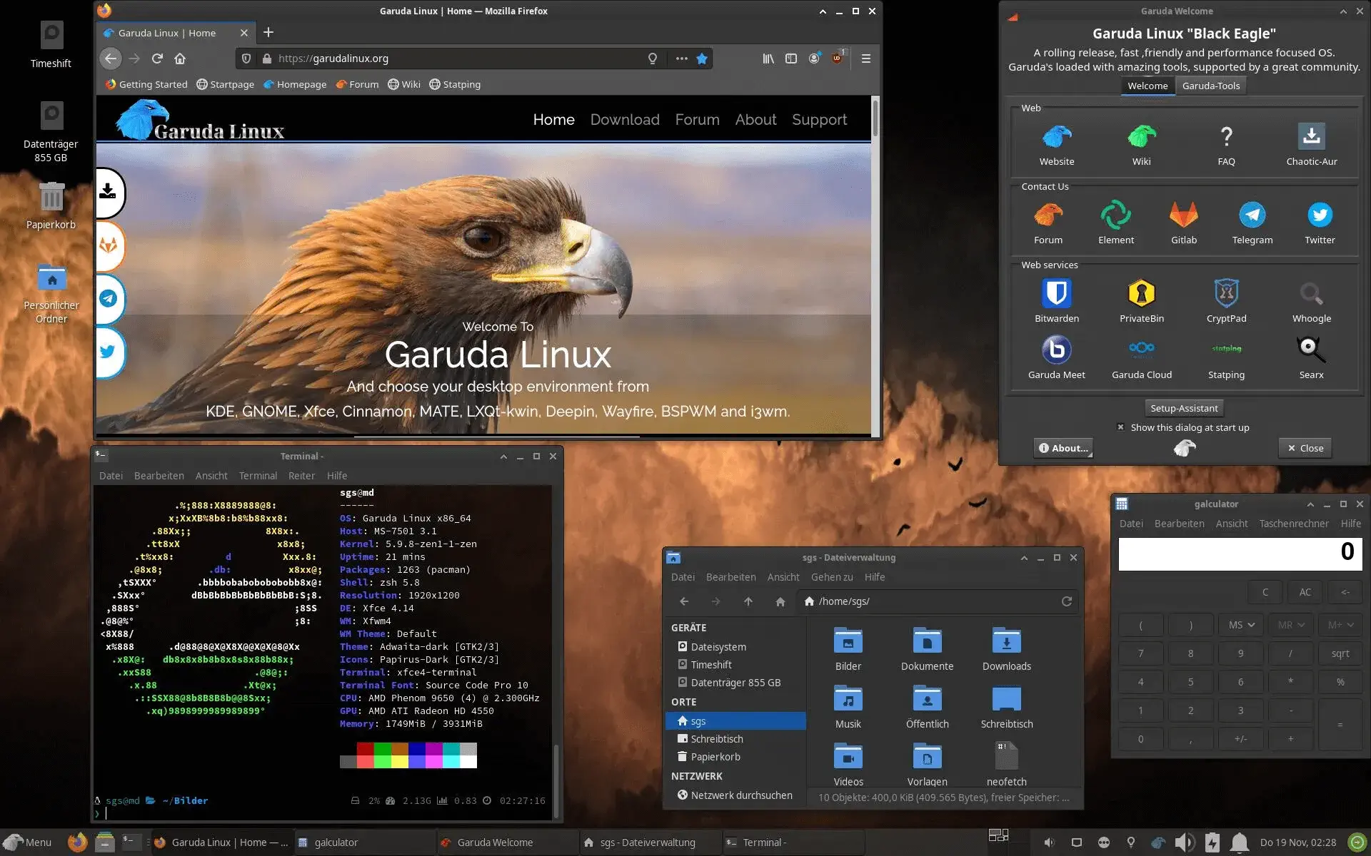 Garuda Xfce Hafif ve Güçlü Masaüstü Çözümü