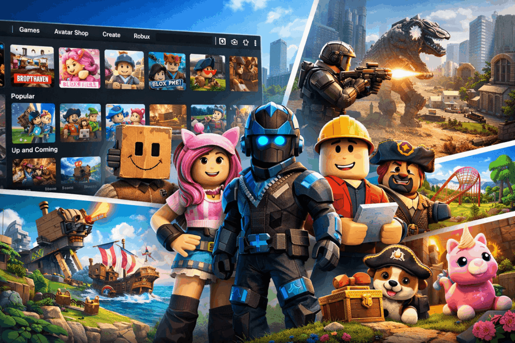 Roblox nedir oyun platformu arayüzü ve Roblox avatarları