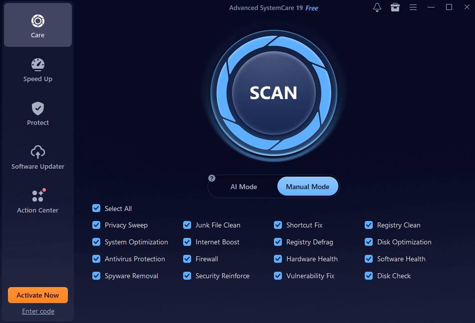 Advanced SystemCare – Hepsi bir arada bakım