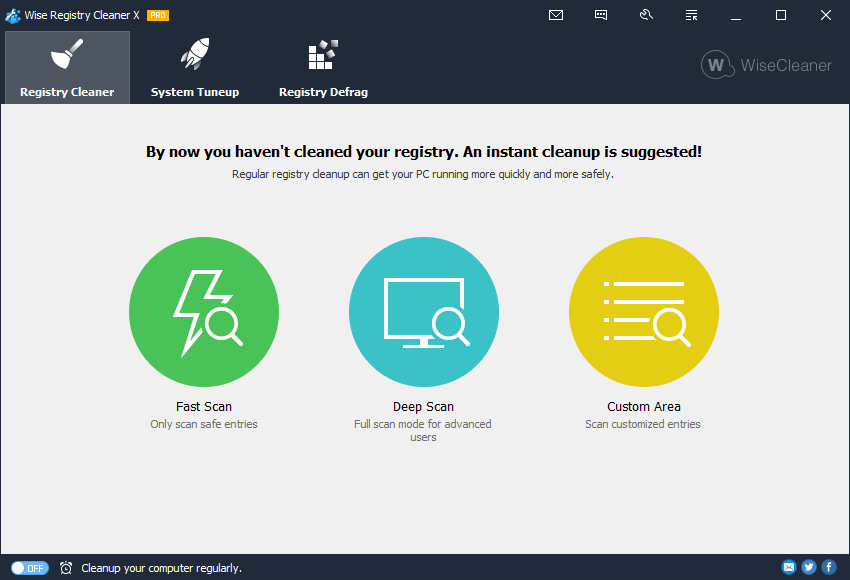 Wise Registry Cleaner – Kayıt defteri temizliği 1